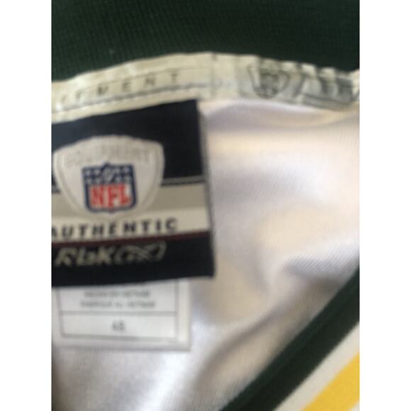 AARON RODGERS Jersey Green Bay Packers Football REEBOK NFL Equipment Size 48. E - Picture 9 of 9